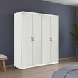 Celle Wardrobe - 181cm - 4 Door - Alpine White