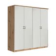 Celle Wardrobe - 181cm - 4 Door - Artisan Oak & Alpine White