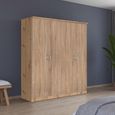 Celle Wardrobe - 181cm - 4 Door - Artisan Oak & Sonoma Oak