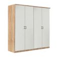 Celle Wardrobe - 181cm - 4 Door - Sonoma Oak & Alpine White