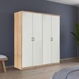 Celle Wardrobe - 181cm - 4 Door - Sonoma Oak & Alpine White