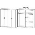 Celle Wardrobe - 181cm - 4 Door - Sonoma Oak & Champagne