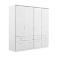 Celle Wardrobe - 181cm - 4 Door - with Drawer - Alpine White
