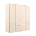 Celle Wardrobe - 181cm - 4 Door - with Drawer - Champagne