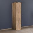 Rauch Celle Matt 47cm 1 LH Door Wardrobe with Drawer - Artisan Oak and Sonoma Oak
