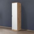 Rauch Celle Matt 47cm 1 RH Door Wardrobe - Artisan Oak and Alpine White