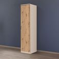 Rauch Celle Matt 47cm 1 RH Door Wardrobe - Champagne and Artisan Oak