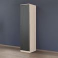 Rauch Celle Matt 47cm 1 RH Door Wardrobe - Champagne and Metallic Dark Grey