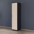 Rauch Celle Matt 47cm 1 RH Door Wardrobe - Metallic Dark Grey and Champagne