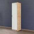 Rauch Celle Matt 47cm 1 RH Door Wardrobe - Sonoma Oak and Alpine White