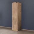 Celle Wardrobe - 47cm - 1 Door - 2 Drawer - Artisan Oak & Sonoma Oak - RH