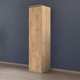 Celle Wardrobe - 47cm - 1 Door - 2 Drawer - Sonoma Oak & Artisan Oak - RH