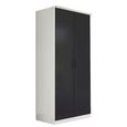 Celle Wardrobe - 91cm - 2 Door - Alpine White & Metallic Dark Grey