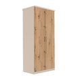 Celle Wardrobe - 91cm - 2 Door - Champagne & Artisan Oak