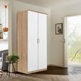 Celle Wardrobe - 91cm - 2 Door - Sonoma Oak & Alpine White