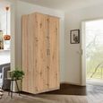 Celle Wardrobe - 91cm - 2 Door - Sonoma Oak & Artisan Oak