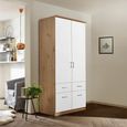 Celle Wardrobe - 91cm - 2 Door - Artisan Oak & Alpine White - 4 Drawer