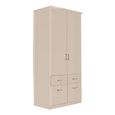 Celle Wardrobe - 91cm - 2 Door - Champagne - 4 Drawer