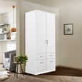 Celle Wardrobe - 91cm - 2 Door - Alpine White - 4 Drawer & Extras