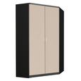 Rauch Celle Super 117cm 2 Door Corner Wardrobe - Metallic Dark Grey and Champagne