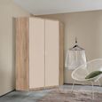 Rauch Celle Super 117cm 2 Door Corner Wardrobe - Sonoma Oak and Champagne