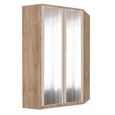 Rauch Celle Super 117cm 2 Door Corner Wardrobe with Mirror - Sonoma Oak and Champagne