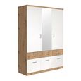 Celle Super Wardrobe - 136cm - 3 Door - Combi - Artisan Oak & Alpine White