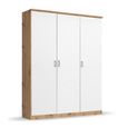 Celle Super Wardrobe - 136cm - 3 Door - Artisan Oak & Alpine White