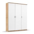 Celle Super Wardrobe - 136cm - 3 Door - Sonoma Oak & Alpine White