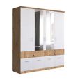Celle Super Wardrobe - 181cm - 4 Door - Combi - Artisan Oak & Alpine White