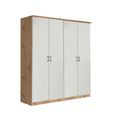 Celle Super Wardrobe - 181cm - 4 Door - Artisan Oak & Alpine White