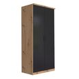 Rauch Celle Super 91cm 2 Door Wardrobe - Artisan Oak and Metallic Dark Grey