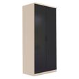 Rauch Celle Super 91cm 2 Door Wardrobe - Champagne and Metallic Dark Grey
