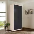 Rauch Celle Super 91cm 2 Door Wardrobe - Champagne and Metallic Dark Grey