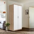 Rauch Celle Super 91cm 2 Door Wardrobe - Sonoma Oak and Alpine White