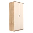 Rauch Celle Super 91cm 2 Door Wardrobe - Sonoma Oak and Champagne