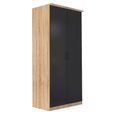 Rauch Celle Super 91cm 2 Door Wardrobe - Sonoma Oak and Metallic Dark Grey