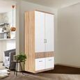 Celle Super Wardrobe - 91cm - 2 Door - 4 Drawer - Sonoma Oak & Alpine White