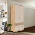 Celle Super Wardrobe - 91cm - 2 Door - 4 Drawer & Extras - Sonoma Oak & Champagne