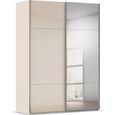 Rauch Contido 162cm 2 Door Sliding Mirror Wardrobe with Extras - Champagne Glass