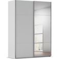 Rauch Contido 162cm 2 Door Sliding Mirror Wardrobe with Extras - Silk Grey