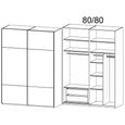 Rauch Contido 162cm 2 Door Sliding Wardrobe with Extras - Champagne