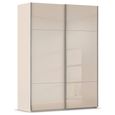 Rauch Contido 162cm 2 Door Sliding Wardrobe with Extras - Champagne Glass