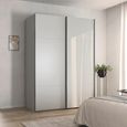 Rauch Contido 162cm 2 Door Sliding Wardrobe with Extras - Silk Grey