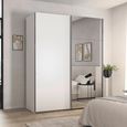 Contido Sliding Mirror Wardrobe - 181cm - 2 Door - with Extras - Alpine White