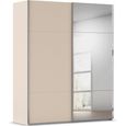 Contido Sliding Mirror Wardrobe - 181cm - 2 Door - with Extras - Champagne