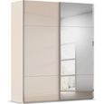 Contido Sliding Mirror Wardrobe - 181cm - 2 Door - with Extras - Champagne Glass
