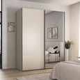 Contido Sliding Mirror Wardrobe - 181cm - 2 Door - with Extras - Champagne