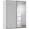 Contido Sliding Mirror Wardrobe - 181cm - 2 Door - with Extras - Silk Grey