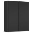 Rauch Contido 181cm 2 Door Sliding Wardrobe with Extras - Black